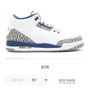 AIR JORDAN RETRO 3 (GS) TRUE BLUE 2016 RELEASE