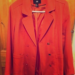 Orange gold buttoned blazer