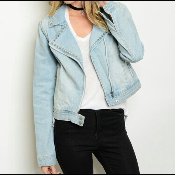 Jackets & Blazers - LAST ONE - Studded Junior's Jean Jacket