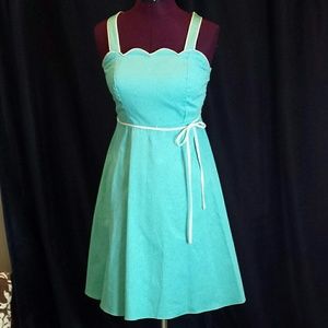 Aqua fit and flare dress
