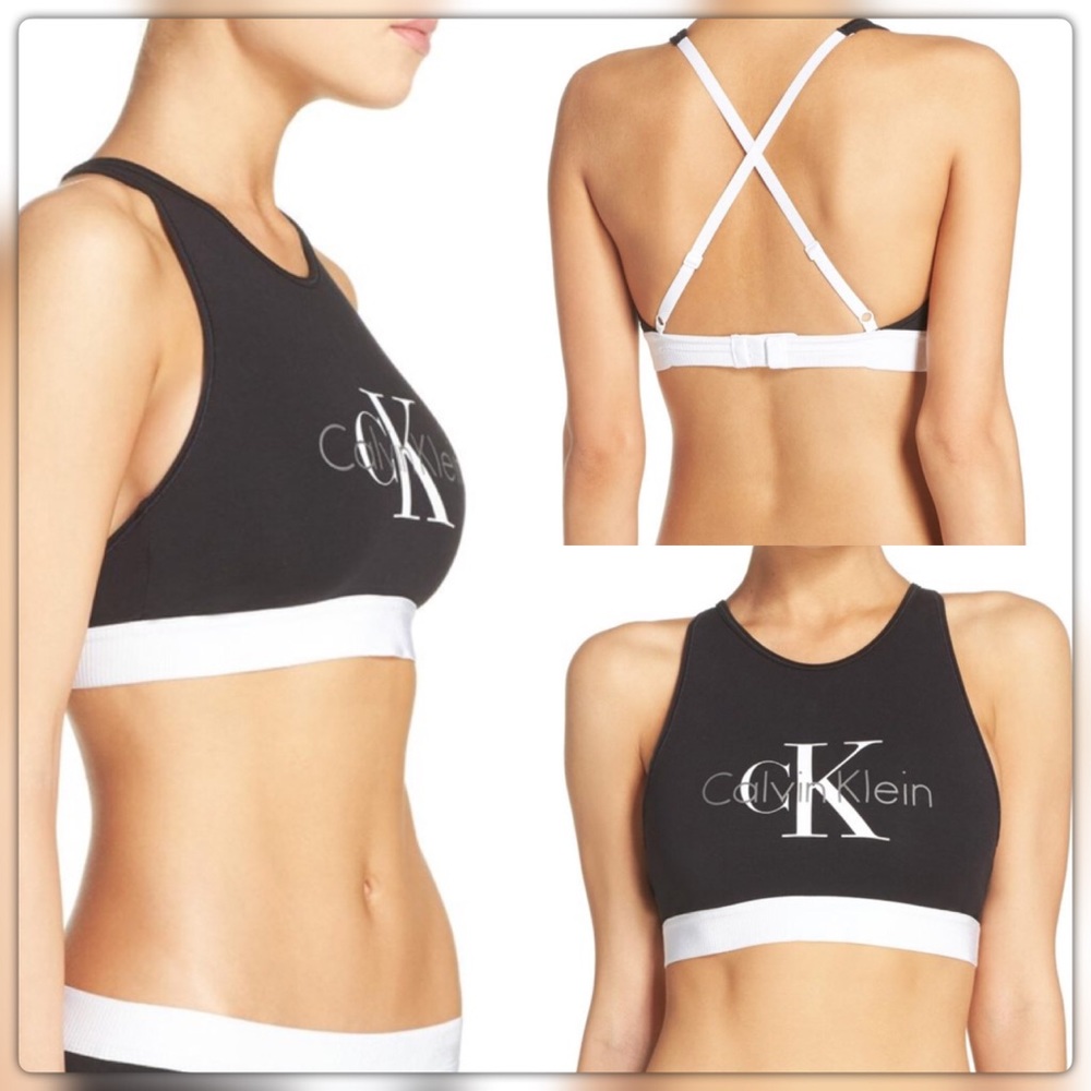 cK Retro high neck logo bralette bikini underwear - Picture 3 of 8