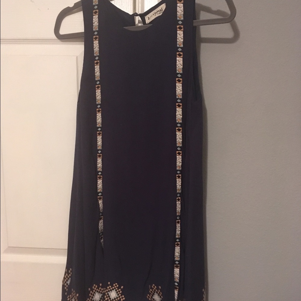B.original navy embroidered dress