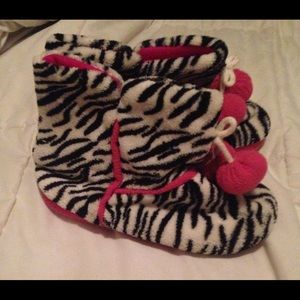 zebra slippers