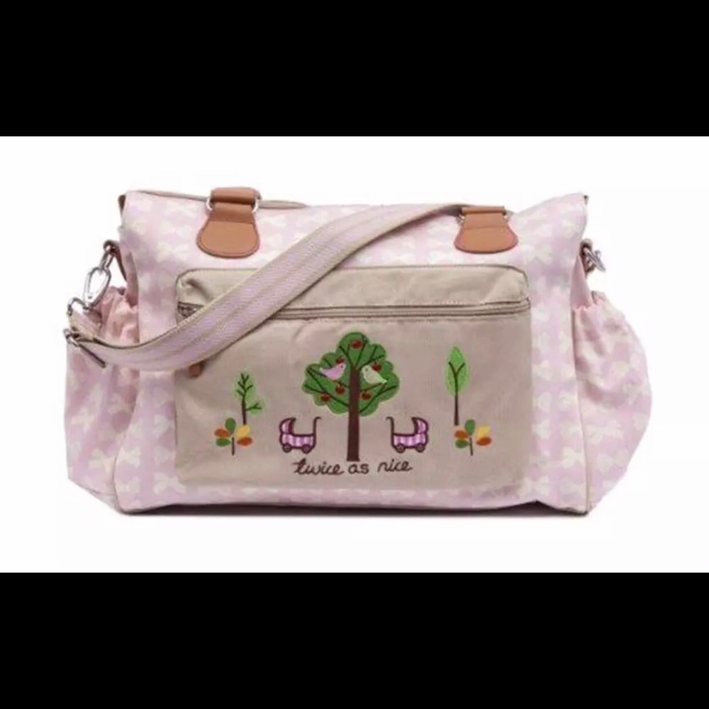 Pink Lining twins diaper bag