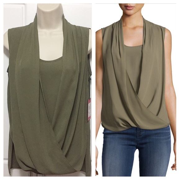 Vince Camuto Tops - 🚫SOLD🚫Vince Camuto Wrap-Front Blouse