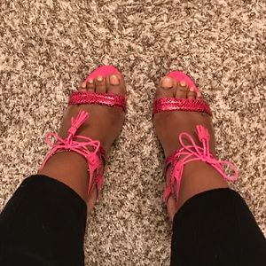Lace up heels