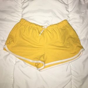 mustard color shorts