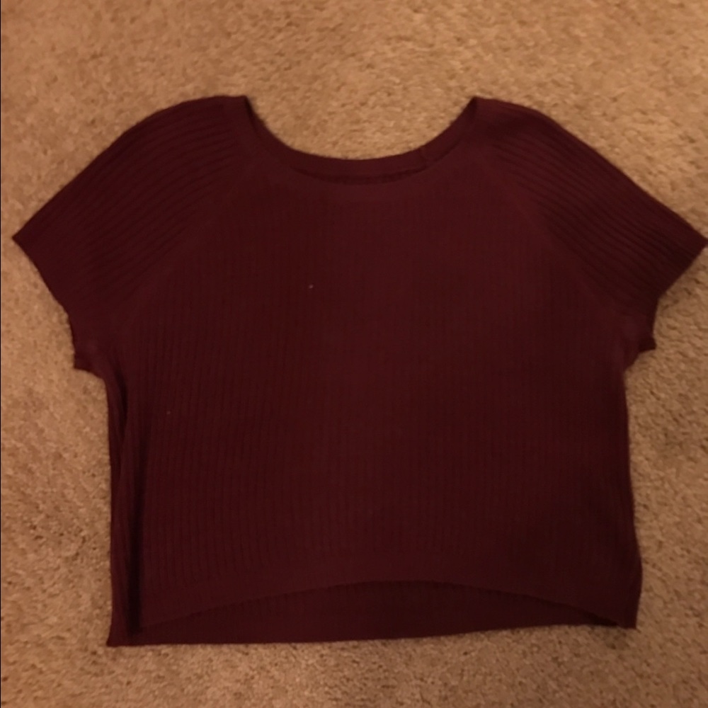 Dark Red Crop Top
