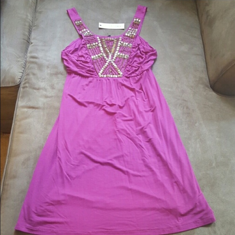 Gorgeous Purple beaded Apt 9. V dress studded