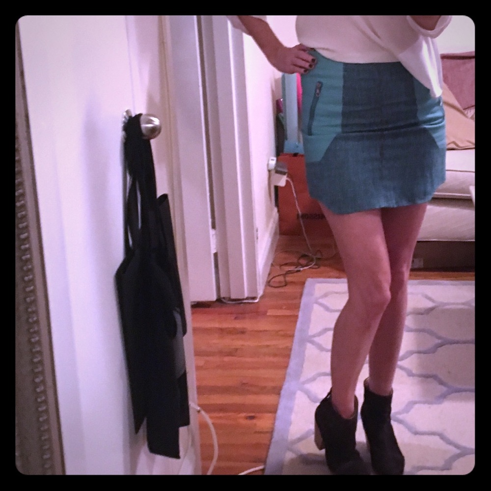 Rag & bone turquoise mini skirt