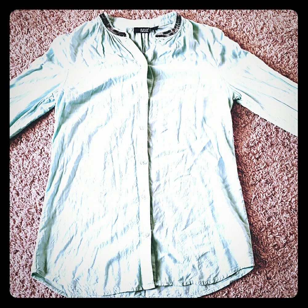 A.N.A Mint Button Up Blouse