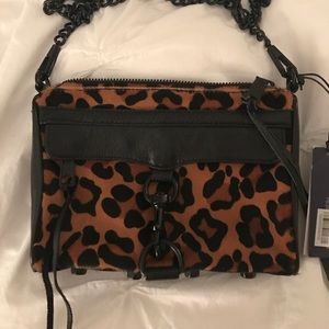 Rebecca Minkoff leopard fur leather bag crossbody Rebecca Minkoff leopard fur leather bag crossbody