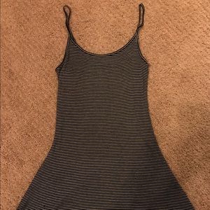 Striped Spaghetti-Strap Dress