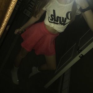 coral aeropostale skirt