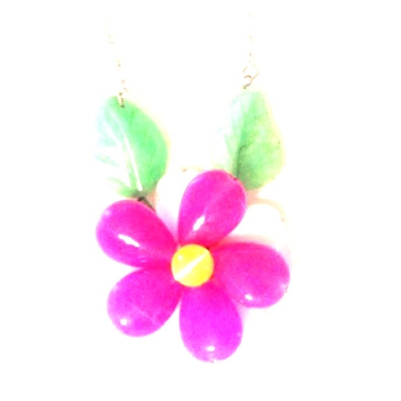 Glass Flower Necklace - Picture 1 of 3