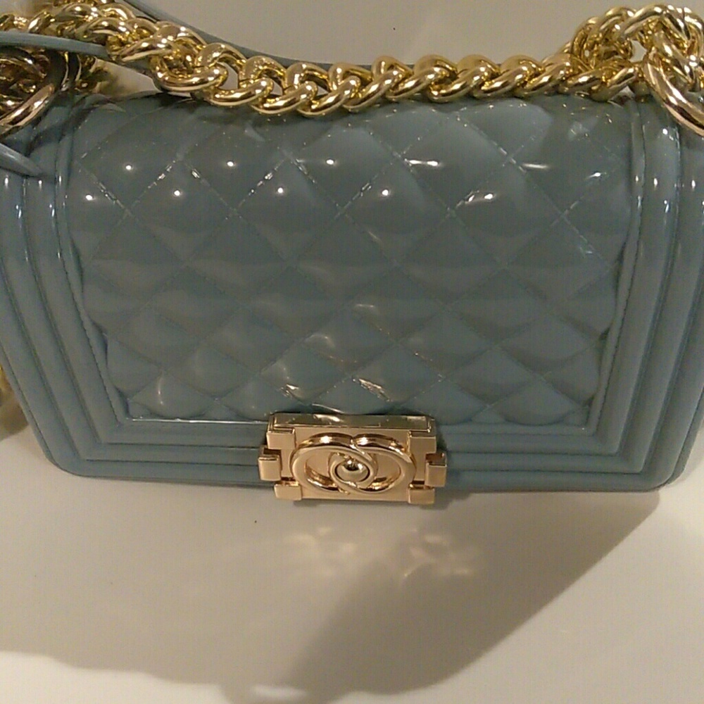 Light Blue quilted mini bag