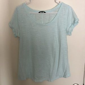 Sea foam blue roll sleeve tee from LOFT