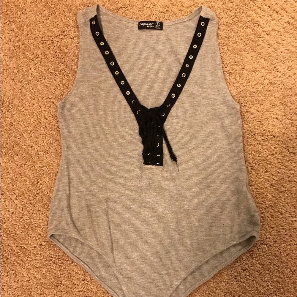 Lace-Up Bodysuit