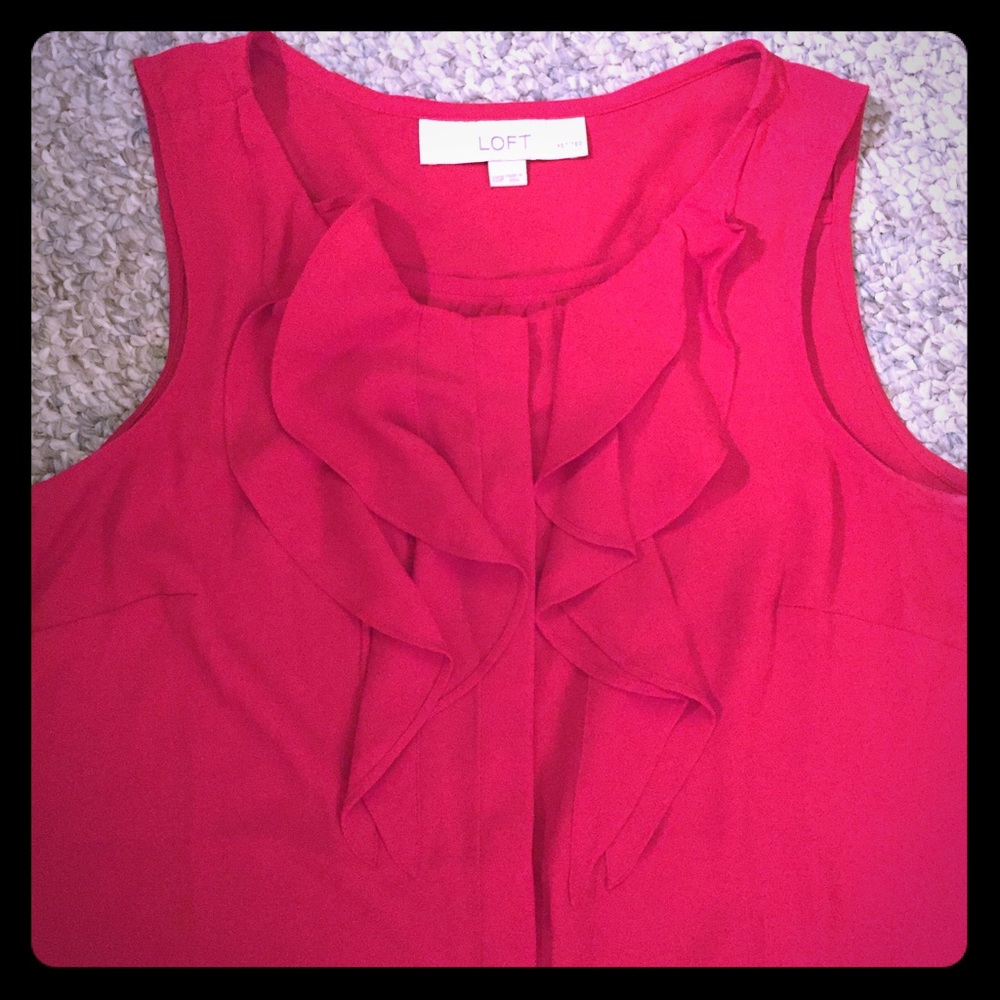 Red Ruffled Top - Picture 1 of 3