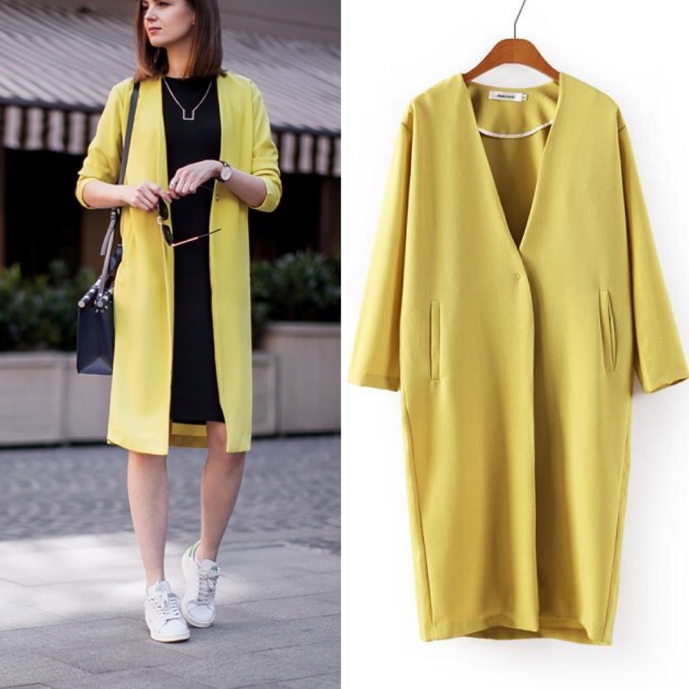 🆕💛 ONE LEFT Duster Coat Long Blazer