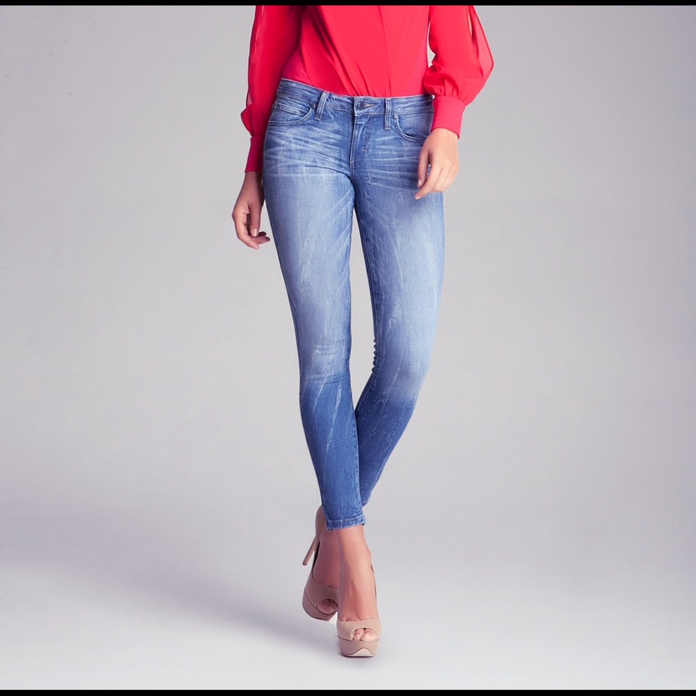 Bebe Women's Blue Signature Icon Skinny Jeans New