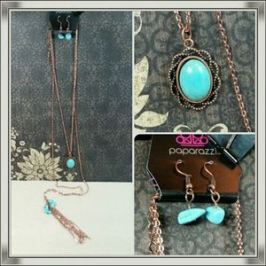 Layered Necklace and Earrings