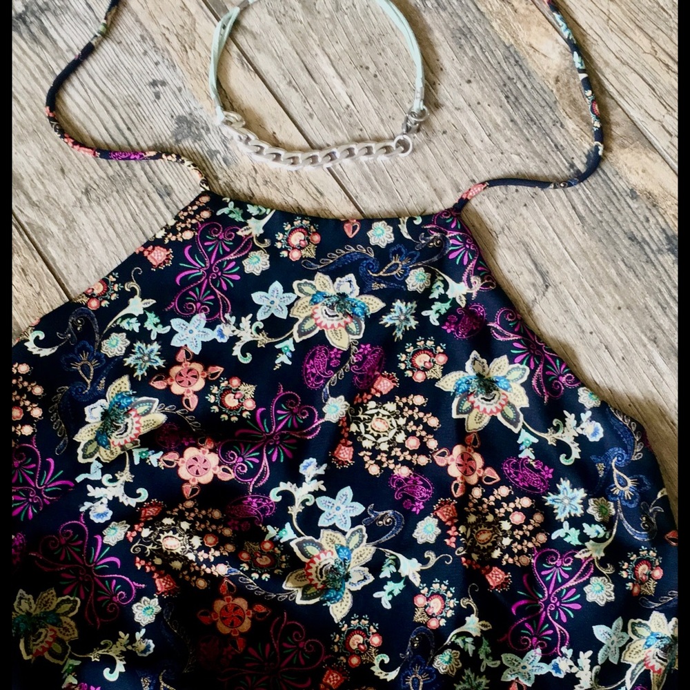 Halter top Floral jumper
