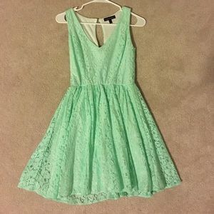 Seafoam Lace Homecoming Dress