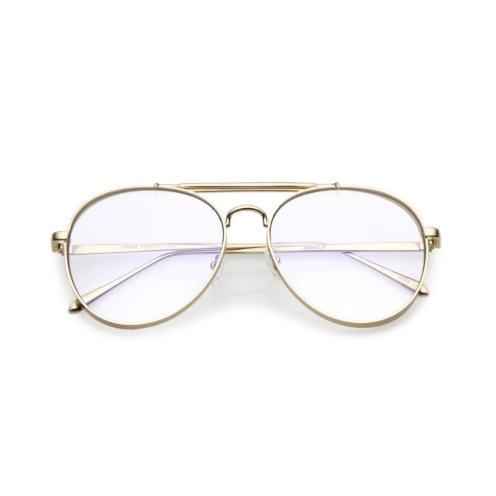 [ MELROSE ] Clear/Gold Aviators