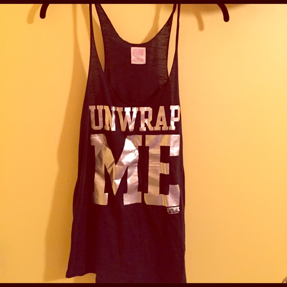 VS Pink tank top "unwrap me"