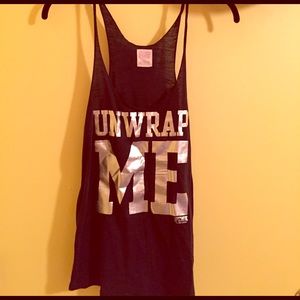VS Pink tank top "unwrap me"