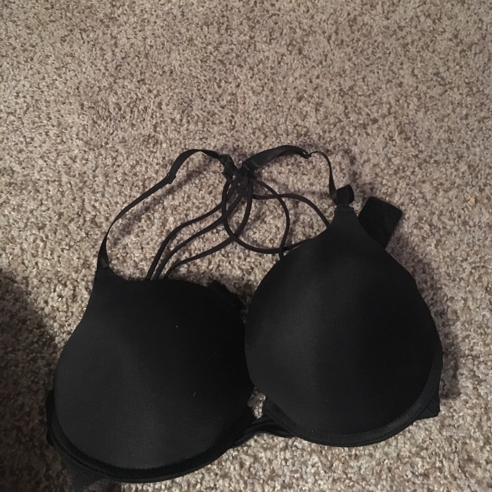strappy black bra