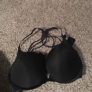 strappy black bra