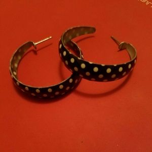 Pokadot hoop earings