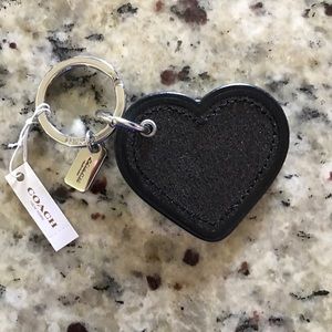 Coach heart keychain