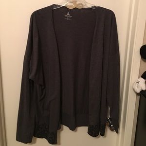 Dark grey Mickey Mouse open cardigan