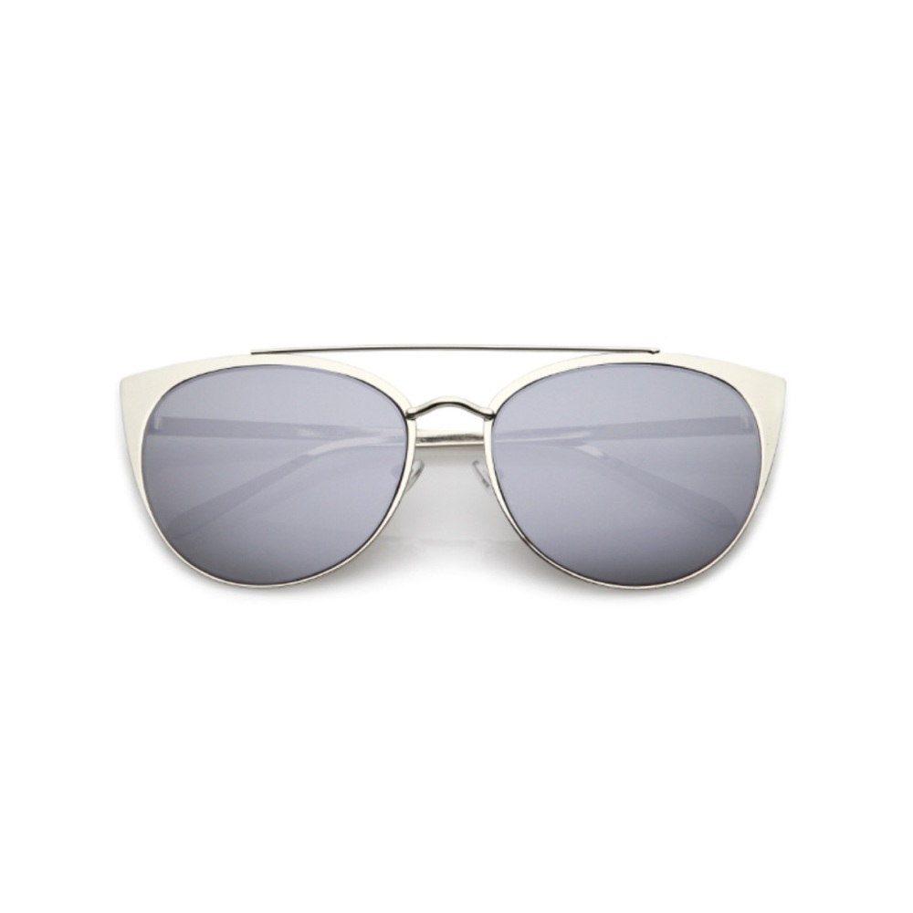 [ KITTY KAT ] Silver Cat-Eye Sunglasses
