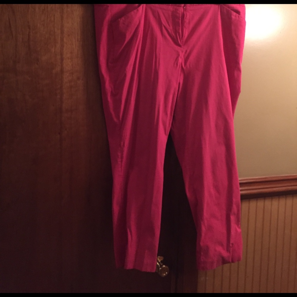 Ankle cropped pants, pink, 22W