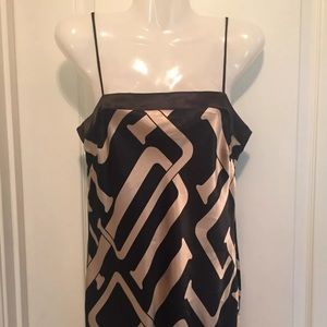 Forever 21 Silky Black&Gold Spaghetti Strap Top