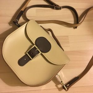 Britstich handmade half pint leather crossbody bag