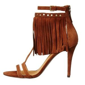 Nine West Dontdare Fringe Sandal Heels 6.5