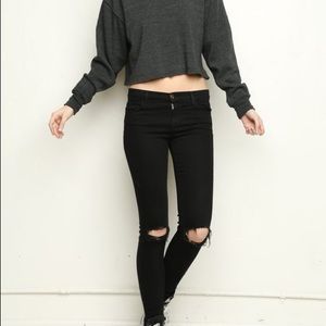 Black Jeans w/ Rips at Knees