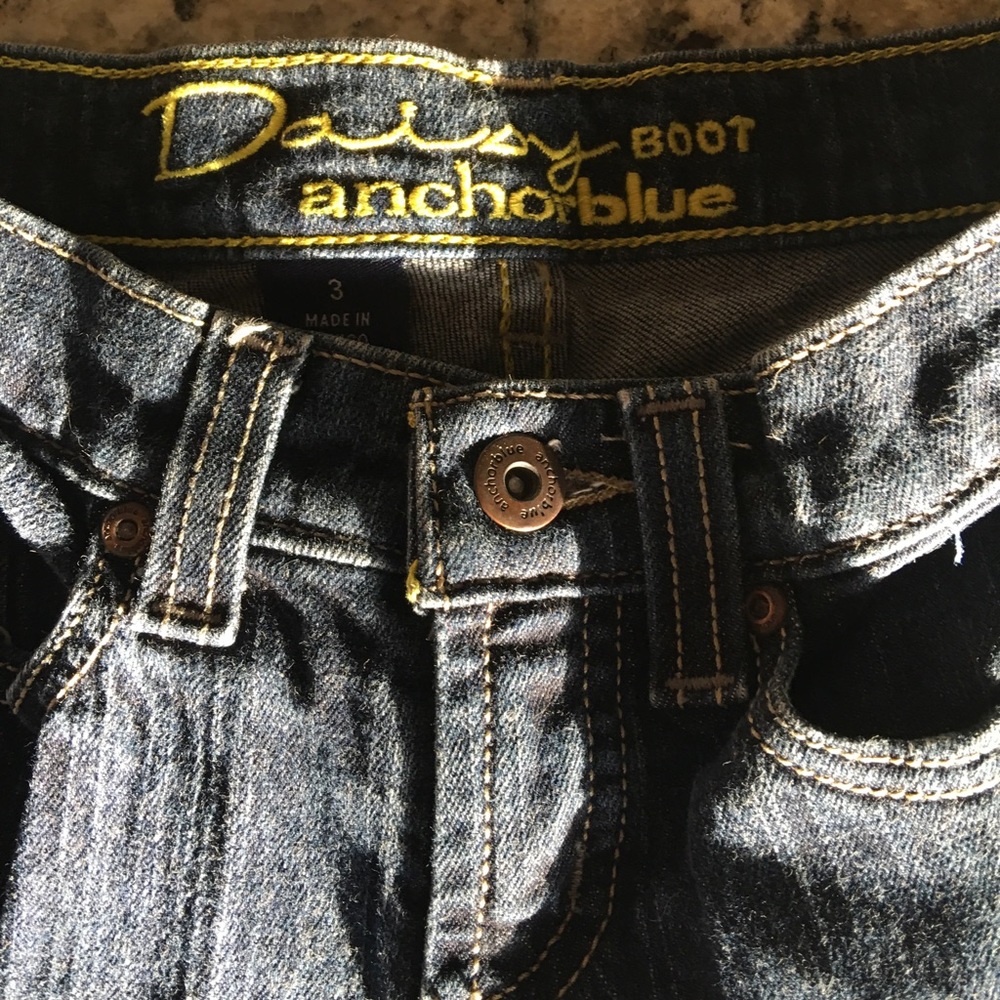 Anchor Blue Daisy Boot Cut Denim Jeans