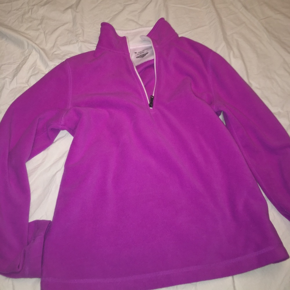 purple Tekgear fleece quarterzip