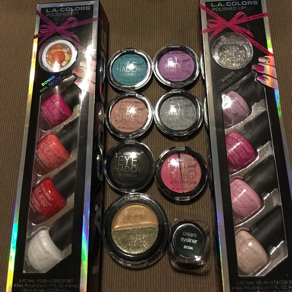 L.A Colors  Other - Bundle of L.A Colors nail polishes and eye shadows