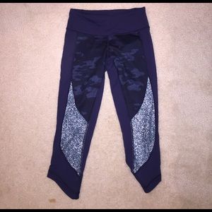 lululemon blue crop leggings