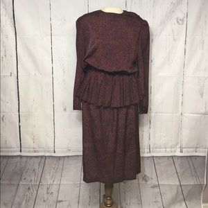 🔴🔴Vintage Dim The Lites Petites Polkas Dot Dress