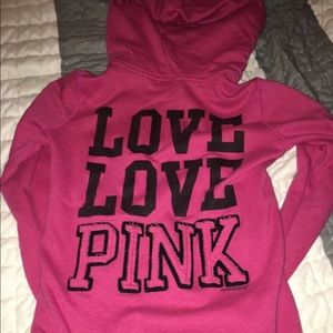 XS Victoria's Secret boyfriend zip hoodie