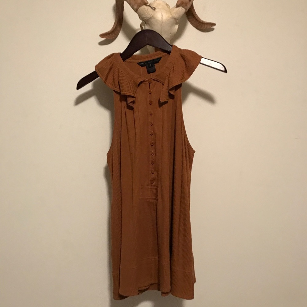 Marc Jacobs Ruffle Collar Ribbed Tunic - Picture 2 of 6