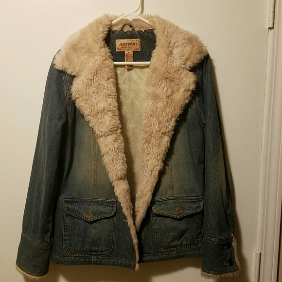 Aeropostale Jackets & Blazers - Aeropostale Denim Jacket with Faux Fur